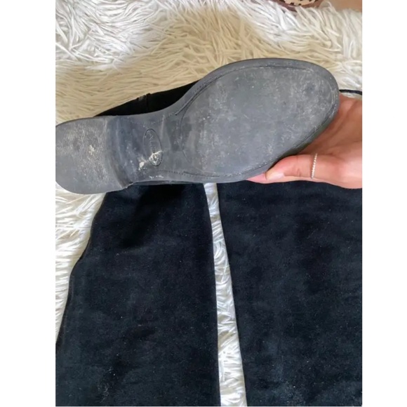 Black Suede Aldo Over-the-knee Boot Block heel Thigh High Boots - Picture 4 of 5